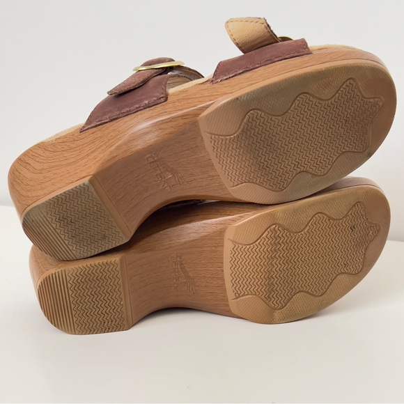 Dansko Sophie 2 Strap Brown Leather Open Toe Slide Mule Women’s US 8.5 - 9 EU 39 - Picture 5 of 6